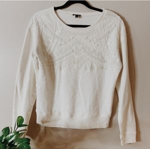 Express while sequence and jeweled sweater